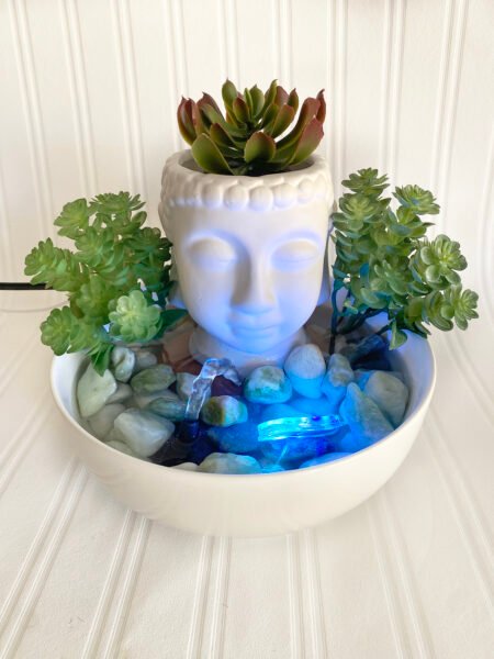 Buddha Water Fountain White Tabletop